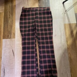 Plaid Black and Red Pants